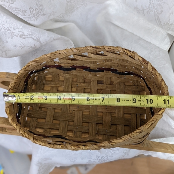 🎄 LTD Commodities NIB 1997 Santa Sleigh wood straw brown vintage - Picture 9 of 12